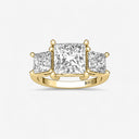 Princess Three Stone Engagement Ring