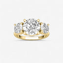Round Three Stone Engagement Ring
