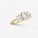 Round Three Stone Engagement Ring