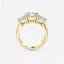 Asscher Three Stone Engagement Ring