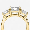 Asscher Three Stone Engagement Ring