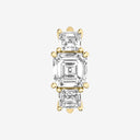 Asscher Three Stone Engagement Ring