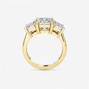 Emerald Three Stone Engagement Ring
