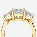 Emerald Three Stone Engagement Ring