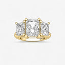 Radiant Three Stone Engagement Ring