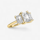 Radiant Three Stone Engagement Ring
