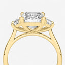 Emerald with Trapezoid Side Stones Engagement Ring
