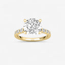 Round Graduated Side Stone Stone Engagement Ring