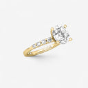 Round Graduated Side Stone Stone Engagement Ring