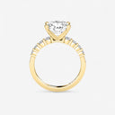 Round Graduated Side Stone Stone Engagement Ring
