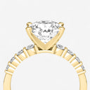 Round Graduated Side Stone Stone Engagement Ring