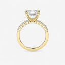 Asscher Graduated Side Stone Engagement Ring