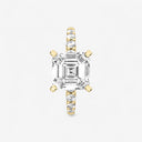 Asscher Graduated Side Stone Engagement Ring