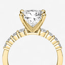 Cushion Graduated Side Stone Engagement Ring