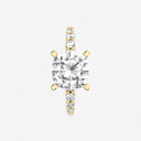 Cushion Graduated Side Stone Engagement Ring