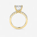 Emerald Graduated Side Stone Engagement Ring
