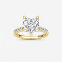 Heart Graduated Side Stone Stone Engagement Ring