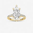 Marquise Graduated Side Stone Engagement Ring