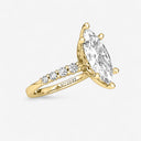 Marquise Graduated Side Stone Engagement Ring