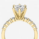 Marquise Graduated Side Stone Engagement Ring