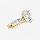 Oval Graduated Side Stone Stone Engagement Ring