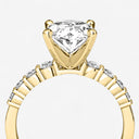 Oval Graduated Side Stone Stone Engagement Ring