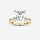 Princess Graduated Side Stone Engagement Ring