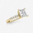 Princess Graduated Side Stone Engagement Ring