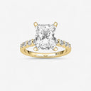 Radiant Graduated Side Stone Engagement Ring