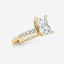 Radiant Graduated Side Stone Engagement Ring