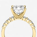 Radiant Graduated Side Stone Engagement Ring