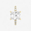 Radiant Graduated Side Stone Engagement Ring