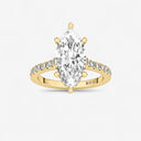 Marquise Hidden Halo Side Stone Engagement Ring