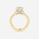 Marquise Hidden Halo Side Stone Engagement Ring