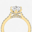 Marquise Hidden Halo Side Stone Engagement Ring
