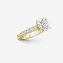 Round Split Prong Side Stone Stone Engagement Ring