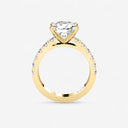 Round Split Prong Side Stone Stone Engagement Ring