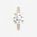 Round Split Prong Side Stone Stone Engagement Ring