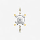 Asscher Hidden Halo Pave Engagement Ring