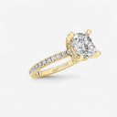 Cushion Hidden Halo Pave Engagement Ring