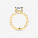 Emerald Hidden Halo Pave Engagement Ring