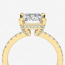 Emerald Hidden Halo Pave Engagement Ring