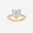 Heart Hidden Halo Pave Engagement Ring