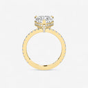 Heart Hidden Halo Pave Engagement Ring