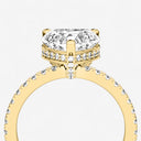 Heart Hidden Halo Pave Engagement Ring