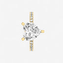 Heart Hidden Halo Pave Engagement Ring