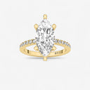 Marquise Hidden Halo Pave Engagement Ring