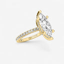 Marquise Hidden Halo Pave Engagement Ring