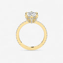 Marquise Hidden Halo Pave Engagement Ring