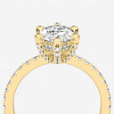 Marquise Hidden Halo Pave Engagement Ring